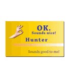 名刺風日常会話『Hunter』専用（個別スタンプ：6）