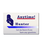 名刺風日常会話『Hunter』専用（個別スタンプ：7）