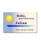 名刺風日常会話『Julian』専用（個別スタンプ：2）