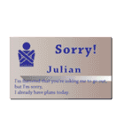 名刺風日常会話『Julian』専用（個別スタンプ：8）