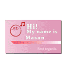 名刺風日常会話『Mason』専用（個別スタンプ：20）