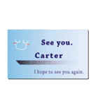 名刺風日常会話『Carter』専用（個別スタンプ：40）