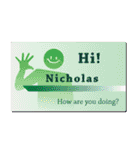 名刺風日常会話『Nicholas』専用（個別スタンプ：4）