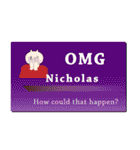 名刺風日常会話『Nicholas』専用（個別スタンプ：10）