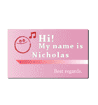 名刺風日常会話『Nicholas』専用（個別スタンプ：20）