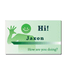 名刺風日常会話『Jaxon』専用（個別スタンプ：4）