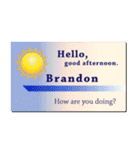 名刺風日常会話『Brandon』専用（個別スタンプ：2）