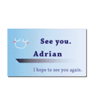 名刺風日常会話『Adrian』専用（個別スタンプ：40）