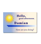 名刺風日常会話『Damian』専用（個別スタンプ：2）