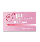 名刺風日常会話『Damian』専用（個別スタンプ：20）