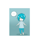 Blue hair boy 2（個別スタンプ：2）