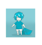 Blue hair boy 2（個別スタンプ：5）