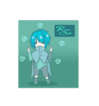 Blue hair boy 2（個別スタンプ：7）