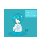 Blue hair boy 2（個別スタンプ：8）