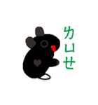 black white socks bunny with poker face（個別スタンプ：16）