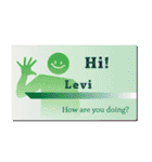 名刺風日常会話『Levi』専用（個別スタンプ：4）