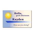 名刺風日常会話『Kayden』専用（個別スタンプ：2）