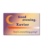 名刺風日常会話『Xavier』専用（個別スタンプ：3）