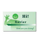 名刺風日常会話『Xavier』専用（個別スタンプ：4）