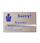 名刺風日常会話『Xavier』専用（個別スタンプ：8）