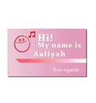 名刺風日常会話『Aaliyah』専用（個別スタンプ：20）