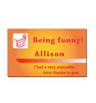 名刺風日常会話『Allison』専用（個別スタンプ：23）