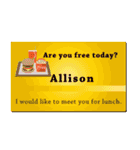 名刺風日常会話『Allison』専用（個別スタンプ：35）