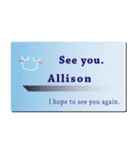 名刺風日常会話『Allison』専用（個別スタンプ：40）