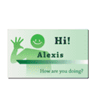 名刺風日常会話『Alexis』専用（個別スタンプ：4）