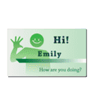 名刺風日常会話『Emily』専用（個別スタンプ：4）