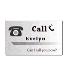 名刺風日常会話『Evelyn』専用（個別スタンプ：33）