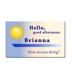名刺風日常会話『Brianna』専用（個別スタンプ：2）