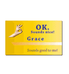 名刺風日常会話『Grace』専用（個別スタンプ：6）