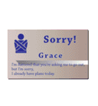 名刺風日常会話『Grace』専用（個別スタンプ：8）