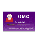 名刺風日常会話『Grace』専用（個別スタンプ：10）