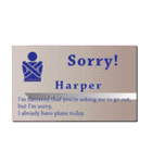 名刺風日常会話『Harper』専用（個別スタンプ：8）