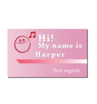 名刺風日常会話『Harper』専用（個別スタンプ：20）