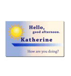 名刺風日常会話『Katherine』専用（個別スタンプ：2）