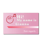 名刺風日常会話『Gianna』専用（個別スタンプ：20）