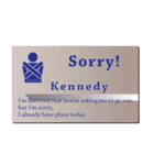 名刺風日常会話『Kennedy』専用（個別スタンプ：8）