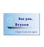 名刺風日常会話『Bryson』専用（個別スタンプ：40）