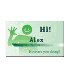 名刺風日常会話『Alex』専用（個別スタンプ：4）