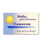 名刺風日常会話『Cameron』専用（個別スタンプ：2）