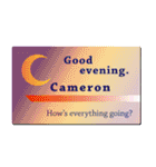 名刺風日常会話『Cameron』専用（個別スタンプ：3）