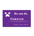 名刺風日常会話『Cameron』専用（個別スタンプ：16）