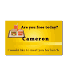 名刺風日常会話『Cameron』専用（個別スタンプ：35）