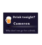 名刺風日常会話『Cameron』専用（個別スタンプ：37）