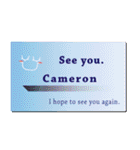 名刺風日常会話『Cameron』専用（個別スタンプ：40）