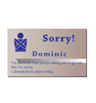 名刺風日常会話『Dominic』専用（個別スタンプ：8）