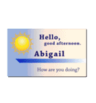 名刺風日常会話『Abigail』専用（個別スタンプ：2）